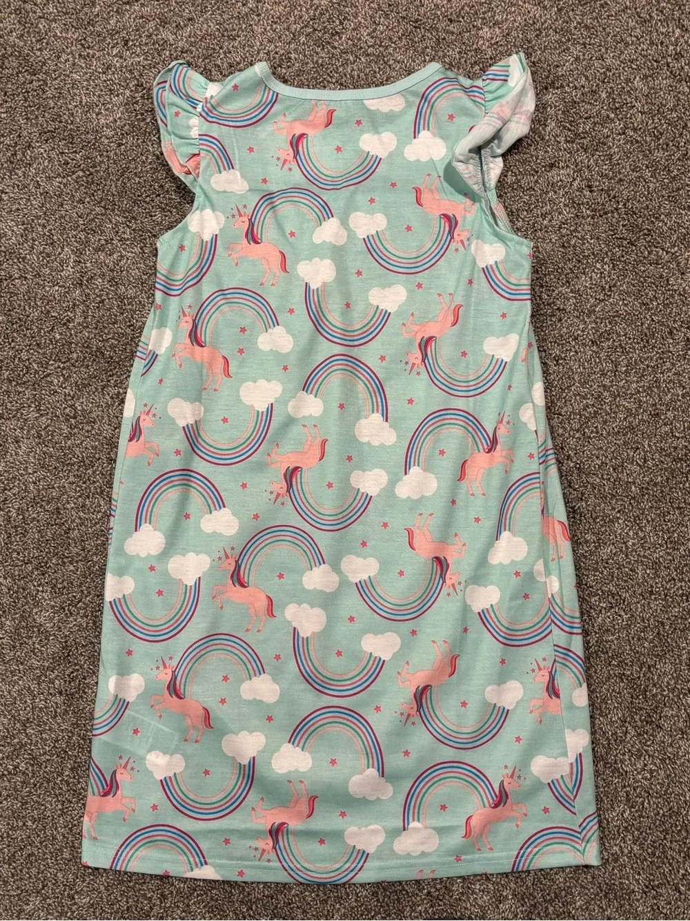 2 Simply Joy by Carter's Coral Pink Polka Dot Unicorn Nightgown